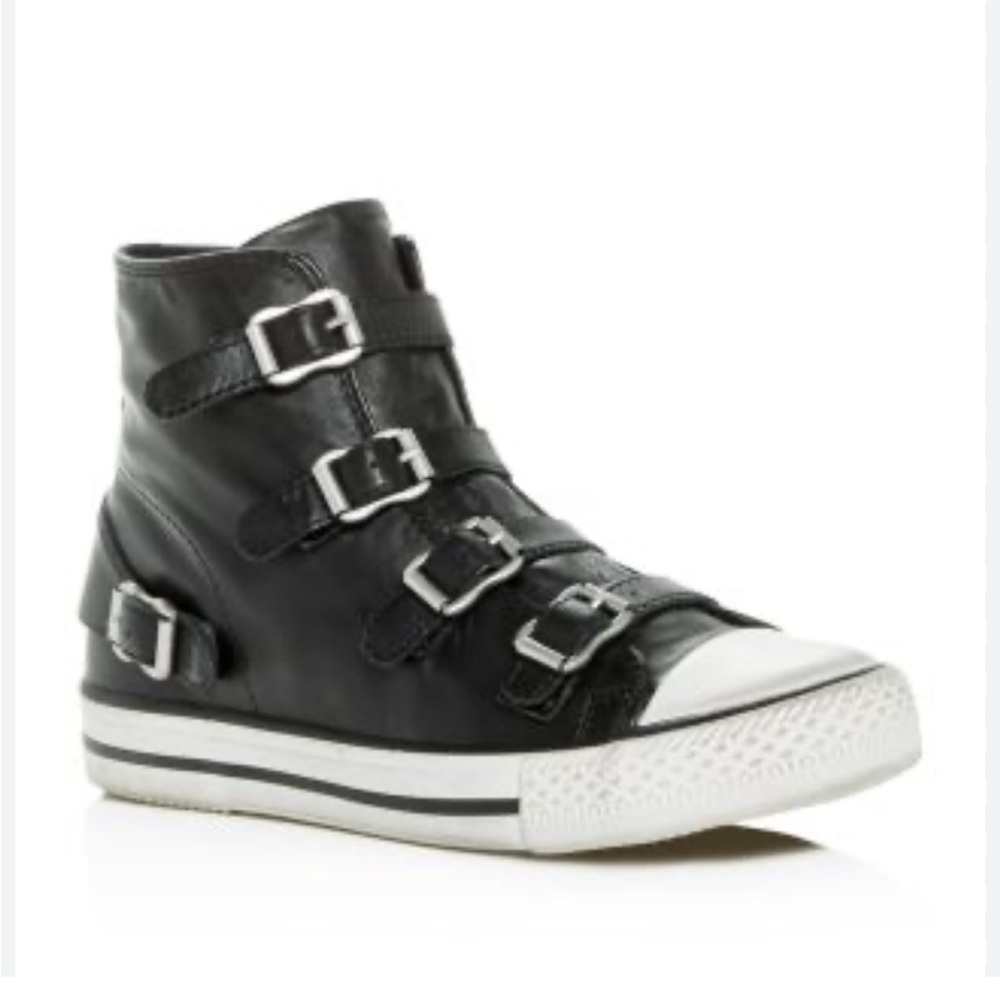 Ash Women's Virgin Black Leather High Top Sneakers. SZ 40 (US SZ 10). NWOT.